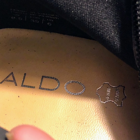 Womens Aldo Size 8.5 over the knee tight black suede high heel boots - Picture 9 of 11